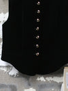 INTO THE EAST 25 Autumn and Winter Black Velvet Embroidered Button Vest ITE-E1DGAW052BL22VE-HEI Black